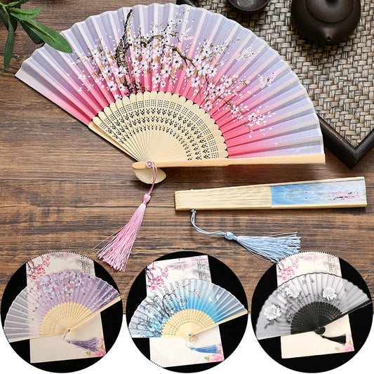 Silk Fan Chinese Japanese Style Folding Fan