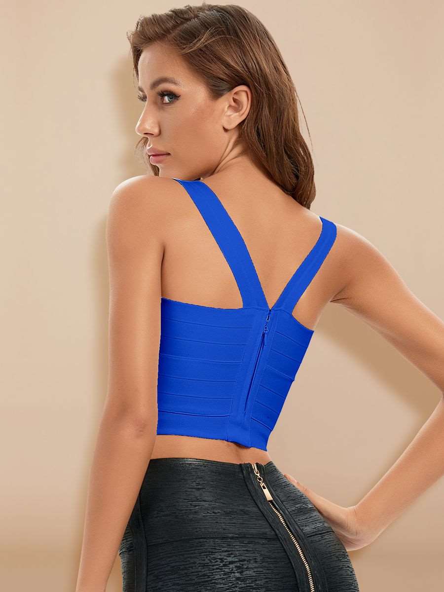 Bandage Crop Bodycon Top - Various Colours Available
