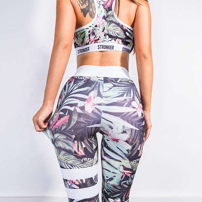 2 Piece  Breathable Leggings and Sports Bra Set 3 colours